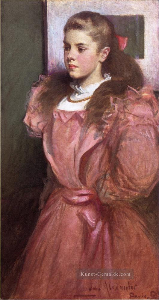 Junges Mädchen in Rose alias Porträt von Eleanora Randolph Sears John White Alexander Ölgemälde
